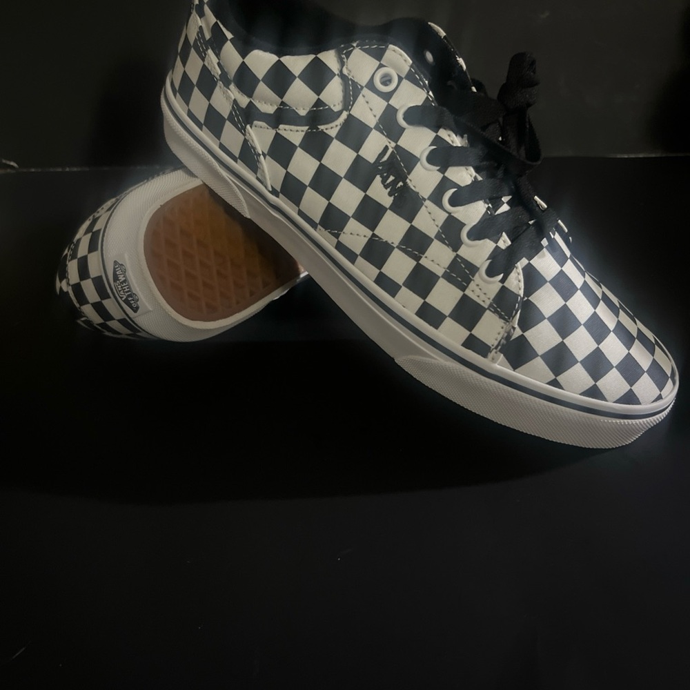 Vans Men's Black and White Checkered Sneakers Size 10 and Size 12